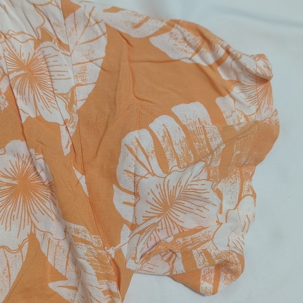 NWT ROXY Golden Shore Short Top, Color Orange/White Size S - Picture 8 of 14